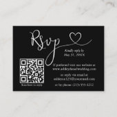 Calligraphy Heart Foto QR UAWG Wedding Begleitkarte (Vorderseite)