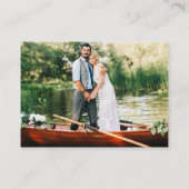 Calligraphy Heart Foto QR Wedding RSVP Begleitkarte (Rückseite)