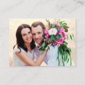 Calligraphy Heart Foto Wedding Hot Pink QR UAWG Begleitkarte (Rückseite)