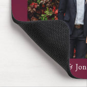 Calligraphy Heart Mr. Wedding Burgundy Mousepad (Ecke)