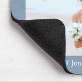 Calligraphy Heart Mr. Wedding Dusty Blue Mousepad (Ecke)