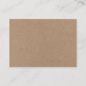 Calligraphy Heart QR Kraft Wedding RSVP Begleitkarte (Rückseite)