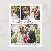 Calligraphy Heart Wedding Vielen Dank 4 Foto Postkarte (Vorderseite)