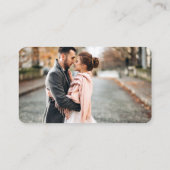 Calligraphy Heart Wedding Web QR Foto Dusty Rose Begleitkarte (Rückseite)