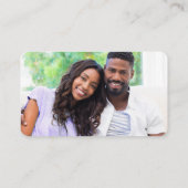 Calligraphy Heart Wedding Web QR Foto Periwinkle Begleitkarte (Rückseite)