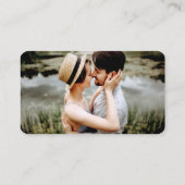 Calligraphy Heart Wedding Web QR Foto Sage Green Begleitkarte (Rückseite)