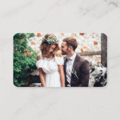 Calligraphy Heart Wedding Web QR Foto Terracotta Begleitkarte (Rückseite)