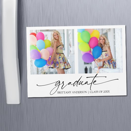 Calligraphy Ink 2 Foto Abschluss Magnet Card