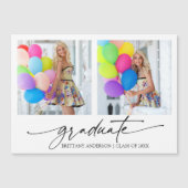 Calligraphy Ink 2 Foto Abschluss Magnet Card (Vorderseite)