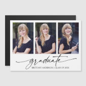 Calligraphy Ink 3 Foto Abschluss Magnet Card (Vorne/Hinten)