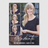 Calligraphy Ink 4 Fotos Abschluss Magnet Card (Vorderseite)