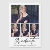 Calligraphy Ink Abschluss 4 Fotos Magnet-Karte Magnetkarte (Vorderseite)