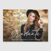 Calligraphy Ink Foto Abschluss Magnet Card (Vorderseite)