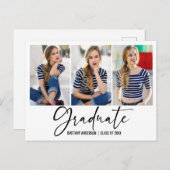 Calligraphy Ink Pen 3 Foto Abschluss Postkarte (Vorne/Hinten)