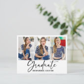 Calligraphy Ink Pen 3 Foto Abschluss Postkarte (Stehend Vorderseite)