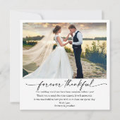 Calligraphy Ink Pen Ein dankbarer Hochzeitsplatz F Dankeskarte (Vorderseite)