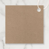 Calligraphy Ink Pen Minimalistisch Kraft Weihnacht Geschenkanhänger (Rückseite)