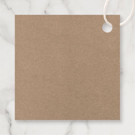 Calligraphy Ink Pen Minimalistisch Kraft Weihnacht Geschenkanhänger (Rückseite)