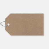 Calligraphy Ink Pen Minimalistisch Kraft Weihnacht Geschenkanhänger (Rückseite Horizontal)