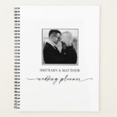 Calligraphy Ink Schwarz-weiß Foto Wedding Planner Planer (Vorderseite)