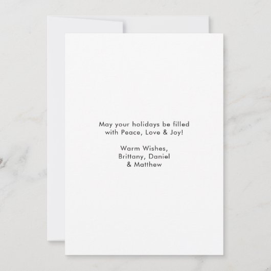 Calligraphy Ink Script 4 Foto Frohe Weihnachten (Rückseite)