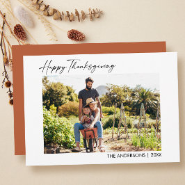 Calligraphy Ink Script Foto Happy Thanksgiving Feiertagskarte