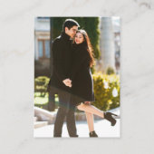 Calligraphy Ink Script Foto Wedding QR UAWG  Begleitkarte (Rückseite)