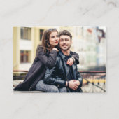 Calligraphy Ink Script QR Foto Wedding Black UAWG Begleitkarte (Rückseite)