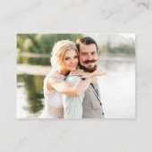 Calligraphy Ink Script QR Foto Wedding RSVP Begleitkarte (Rückseite)