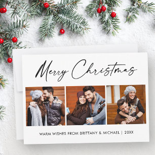 Calligraphy InkScript 3 Foto Couple Christmas Feiertagskarte