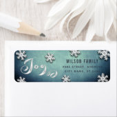 Calligraphy Joy snowfakes Winterurlaub Label (Insitu)