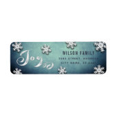 Calligraphy Joy snowfakes Winterurlaub Label (Vorne)