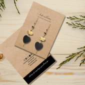 Calligraphy Kraft Earring Display Card Visitenkarte