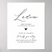 Calligraphy Ladys Wedding Badezimmer Basket Poster (Vorne)