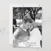 Calligraphy Letterpress FOTO Hochzeitseinladungen Einladung (Rückseite)