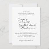 Calligraphy Letterpress FOTO Hochzeitseinladungen Einladung (Vorderseite)