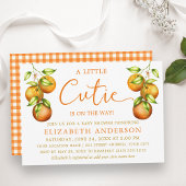 Calligraphy Little Süsse Baby Shower Gingham Einladung