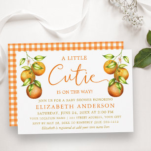 Calligraphy Little Süsse Baby Shower Gingham Einladung