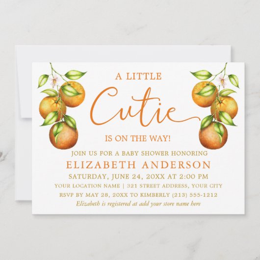 Calligraphy Little Süsse Baby Shower Gingham Einladung (Vorderseite)