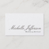 Calligraphy Makeup Artist Business Card Visitenkarte (Vorderseite)