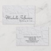 Calligraphy Makeup Artist Wall Brick Business Card Visitenkarte (Vorne/Hinten)