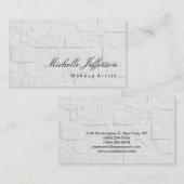 Calligraphy Makeup Artist Wall Brick Business Card Visitenkarte (Vorne/Hinten)