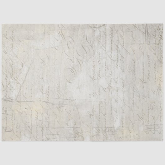 Calligraphy Marble Script Gray Beige Decoupage Seidenpapier (Vorderseite)