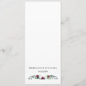 Calligraphy Menu Aquarellbild Menükarte (Rückseite)