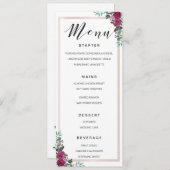 Calligraphy Menu Aquarellbild Menükarte (Vorne/Hinten)