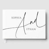 Calligraphy Minimalist Elegant Wedding Gästebuch (Vorderseite)