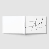 Calligraphy Minimalist Elegant Wedding Gästebuch (Voll)