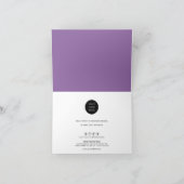 Calligraphy-Modern-Script-Folded-Purple-Business Dankeskarte (Innenseite)