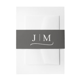 Calligraphy Monogram Classic Elegant Einladungsbanderole