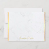 Calligraphy Monogram Gold Marble Moderne Vorlage (Rückseite)